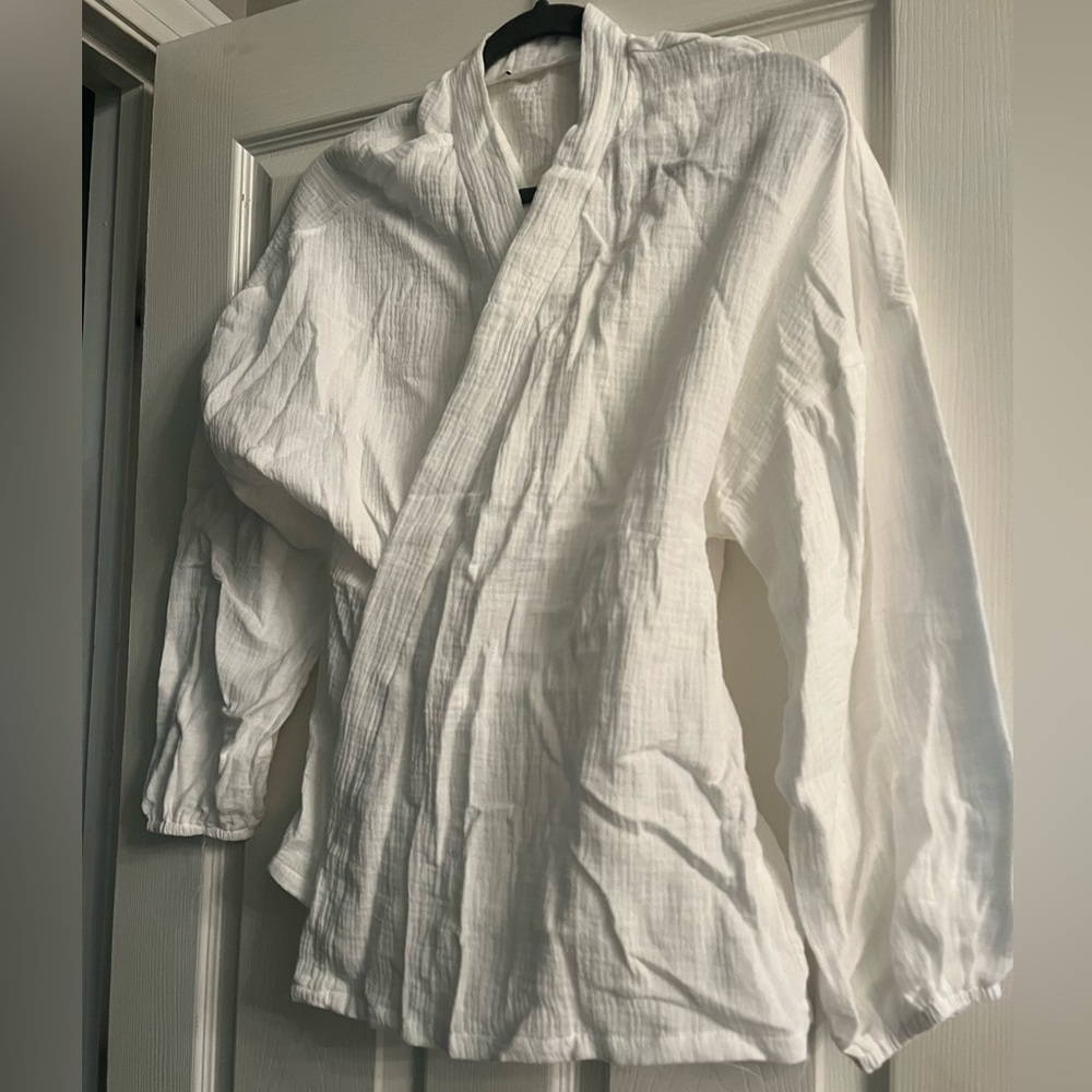 Kimono short set. Comfortable set. White Size Medium